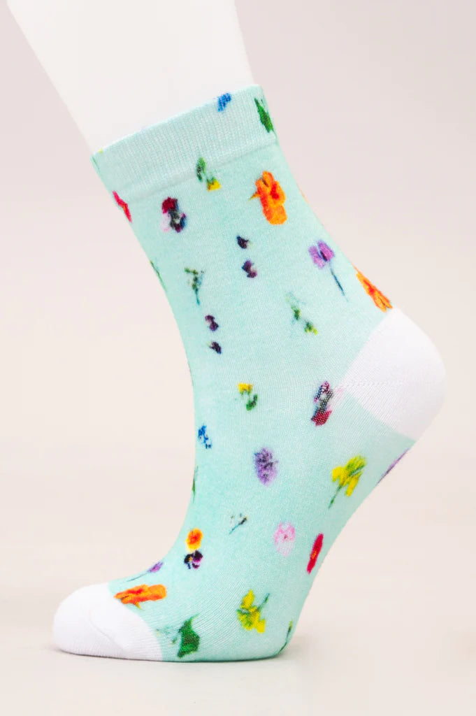 Ladies Bamboo Printed Socks