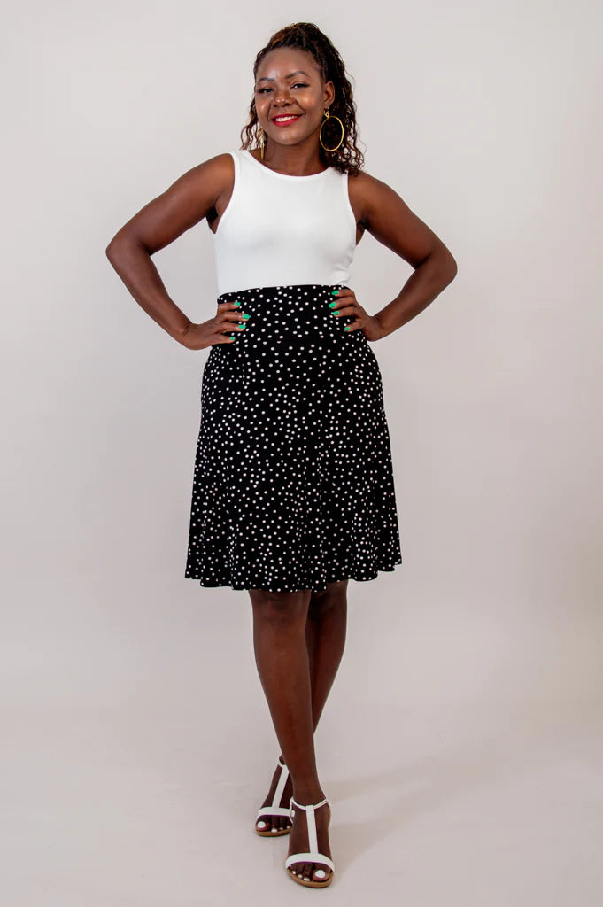 Aly Bamboo Skirt - Polka Dot
