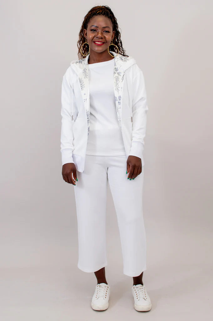 Sky Bamboo / Cotton Hoodie - White