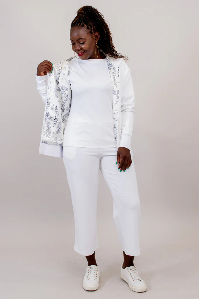 Sky Bamboo / Cotton Hoodie - White