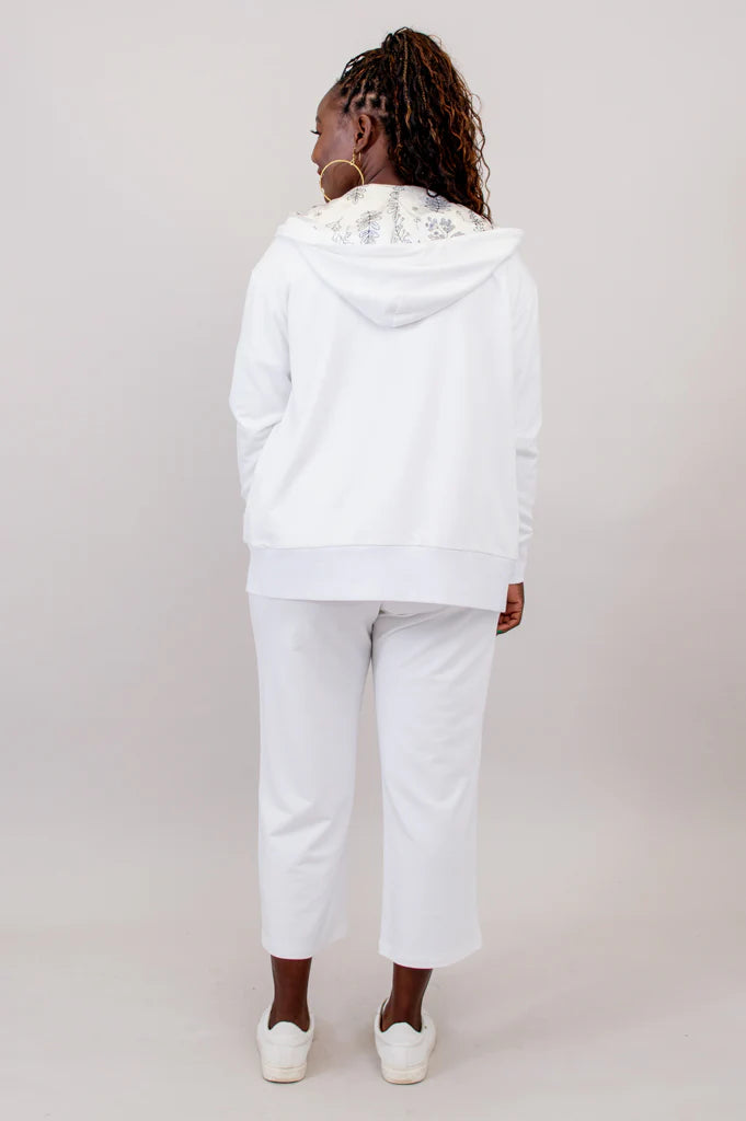 Sky Bamboo / Cotton Hoodie - White