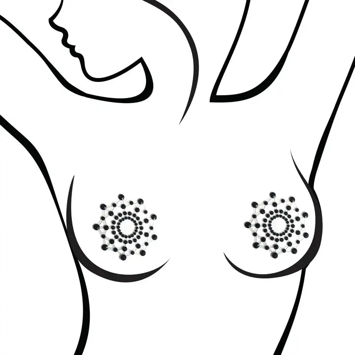 Sexy Af Nipple Couture - Black Crystals