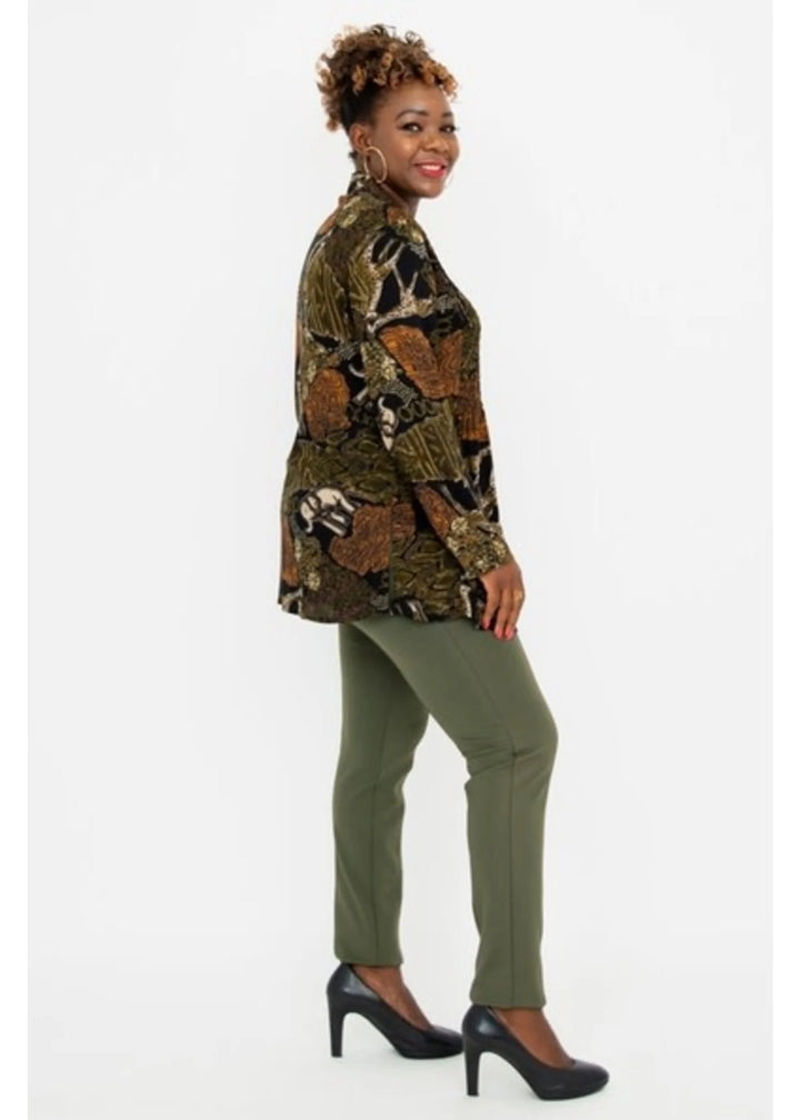 Cindy Long Sleeve Blouse - Elephant