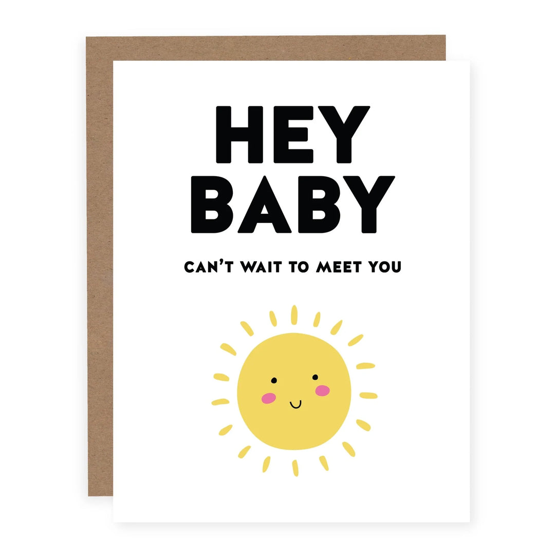 CARD: Hey Baby, Can't Wait To Meet You - Congratulations