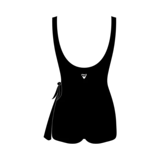 Side Tie Sarong Front One Piece Swimsuit