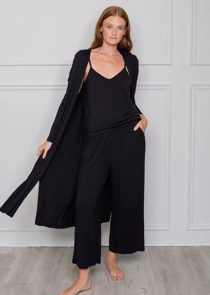 Latte Love Maxi Robe - Black