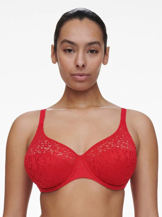 Chantelle Norah Molded Underwire Bra - Poppy Red