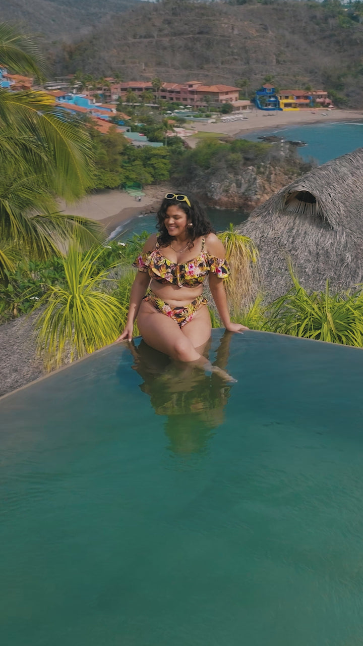 Elomi Tiger Valley Underwire Bikini Top