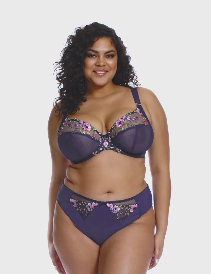 Elomi Himari Underwire Plunge Bra - Midnight