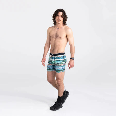 🇨🇦 Saxx Volt Boxer Brief - River Run Strip - Size Small