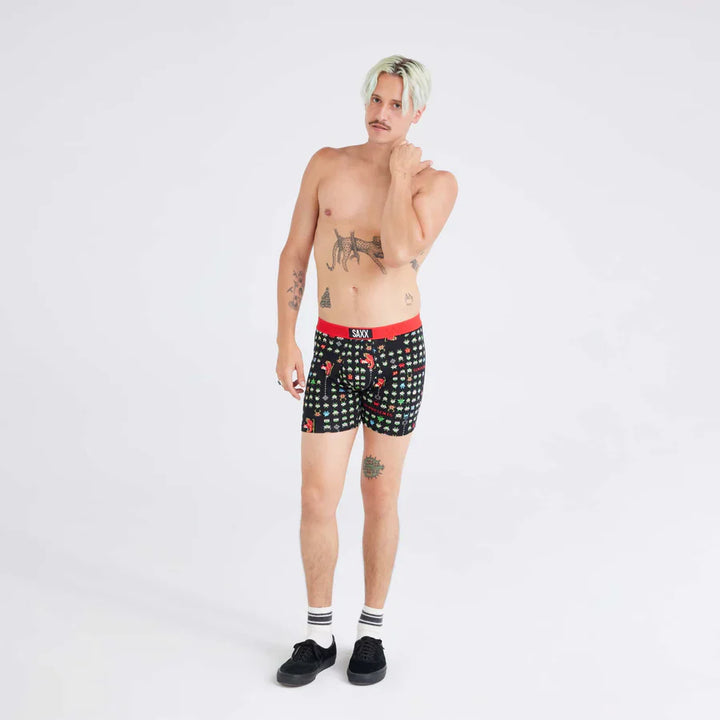 Saxx Ultra Super Soft Boxer Brief - Sleigh Invaders - Size Small