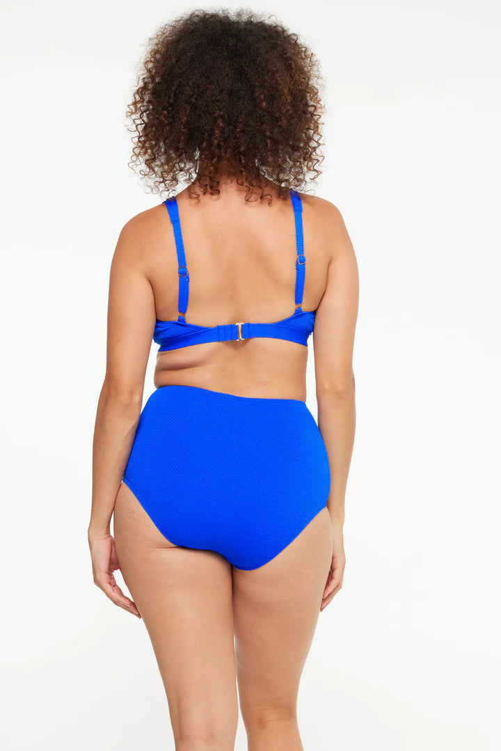 Honeycomb Texture Underwire Bikini Top - Size 8