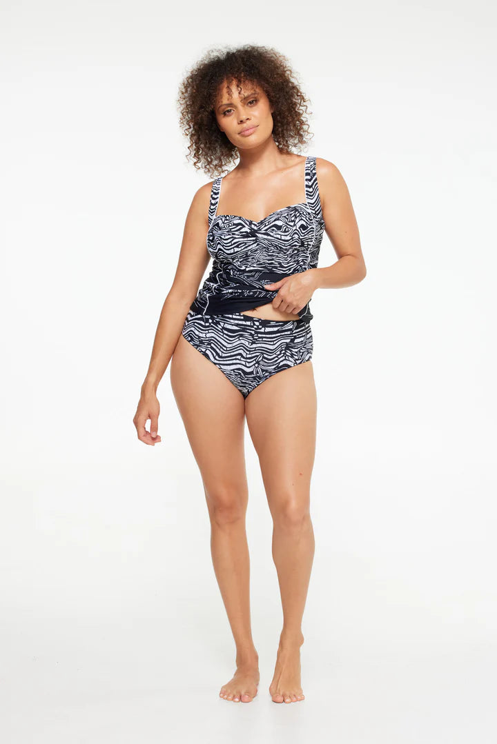 Budapest Ruched Tankini Top - Size 8