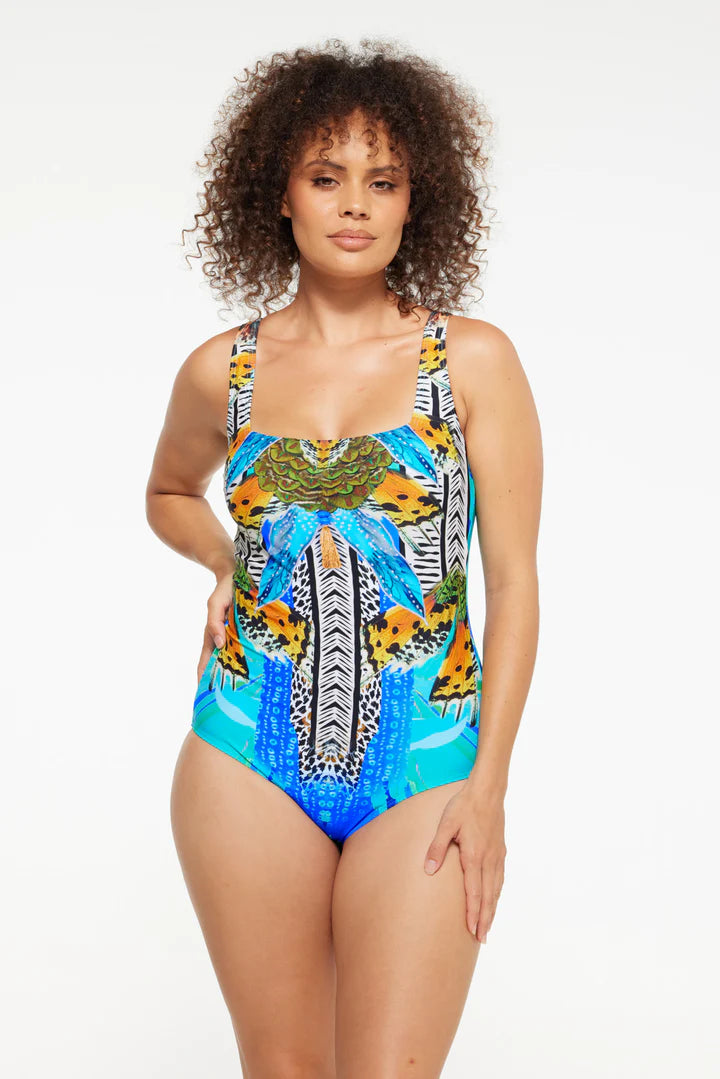 Florence Square Neck One Piece - Size 8