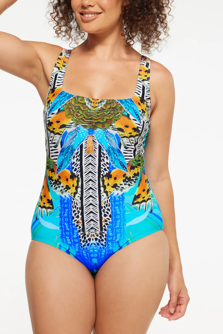 Florence Square Neck One Piece - Size 8