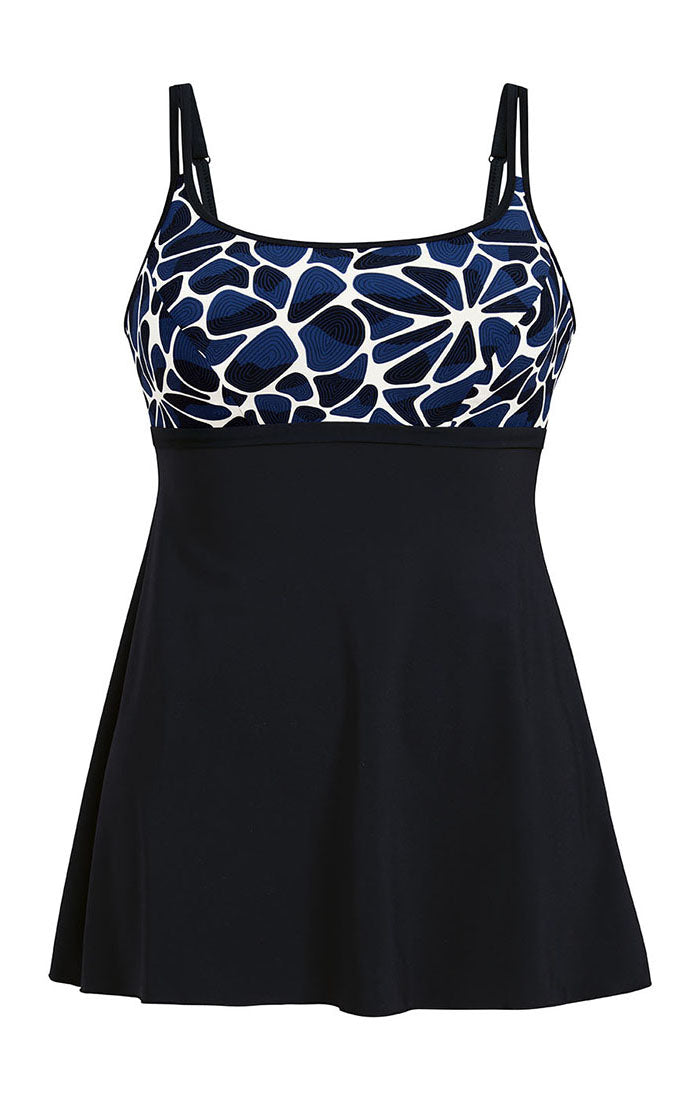 Jena Blue Depths Mastectomy Tankini Top - Size 8