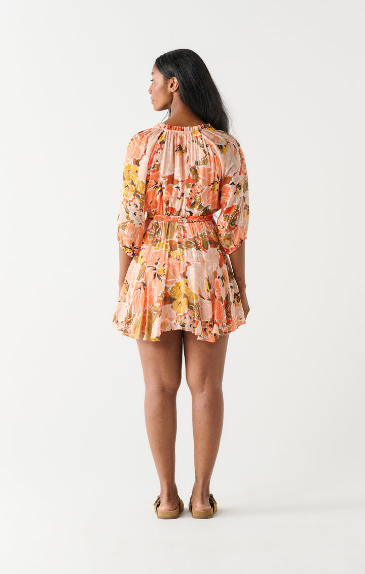 Dex Puff Sleeve Belted Mini Dress