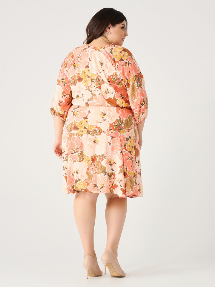 Dex Puff Sleeve Belted Mini Dress