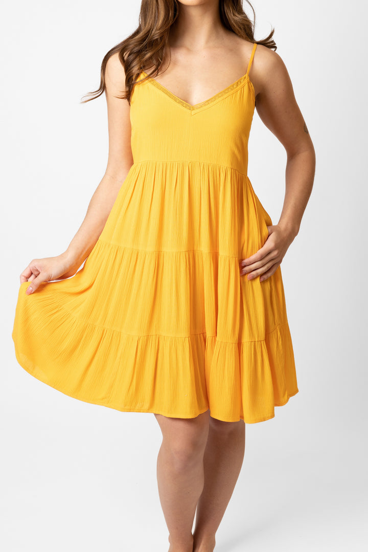 Miami Mini Tiered Dress - Size Small