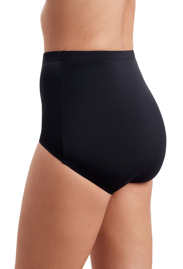 Divine Solid Girl Leg Brief - Black
