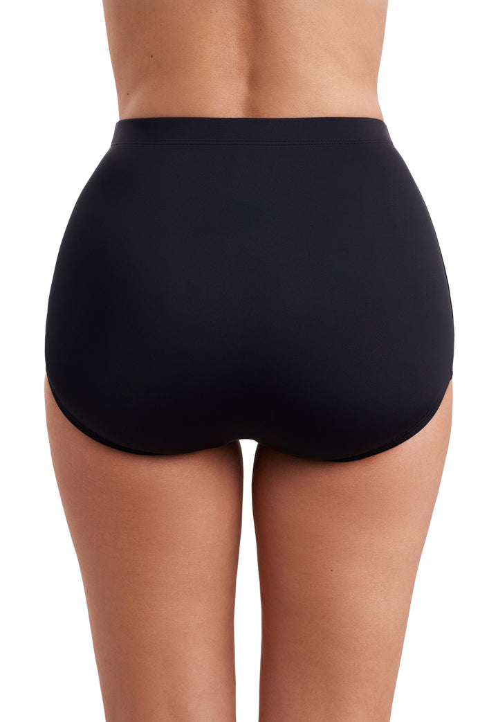 Divine Solid Girl Leg Brief - Black