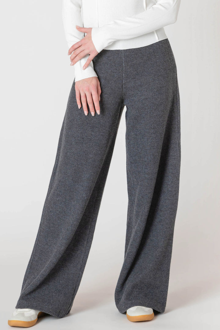 Wide Leg Ribbed Pants