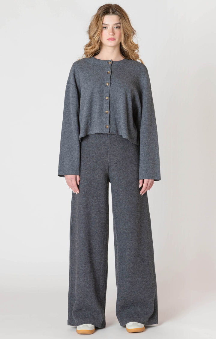 Wide Leg Ribbed Pants
