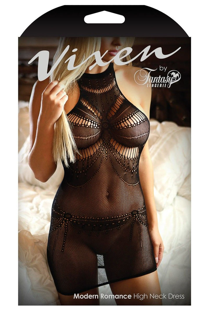 High Neck Fishnet Chemise