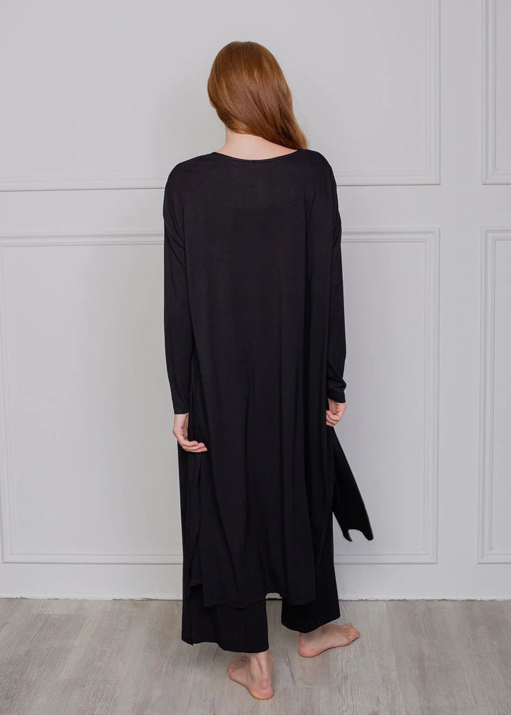 Latte Love Maxi Robe - Black