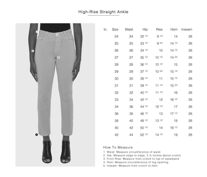 Kate High-Rise Straight Ankle Jeans - Ivory