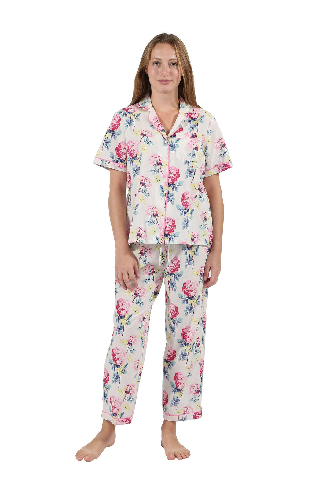 Printed Floral Cotton PJ - Size 4 X