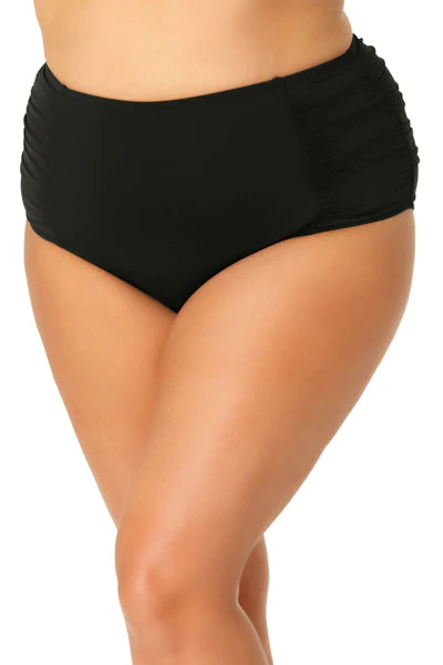 Shirred High Waist Tummy Control Bottom