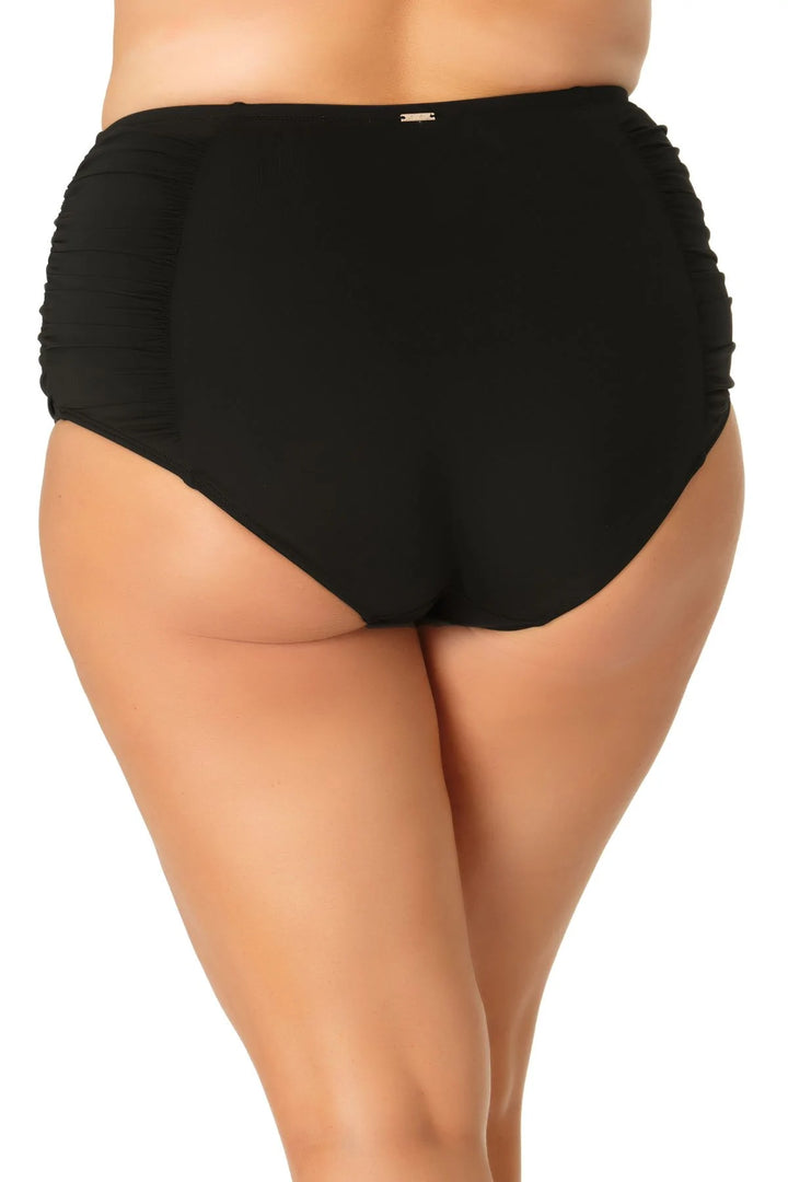Shirred High Waist Tummy Control Bottom