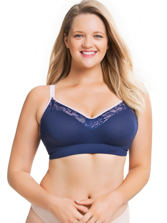 Sugar Candy Fuller Bust Seamless F-Hh Cup Wire-Free Lounge Bra - Laven –  Big Girls Don't Cry (Anymore)