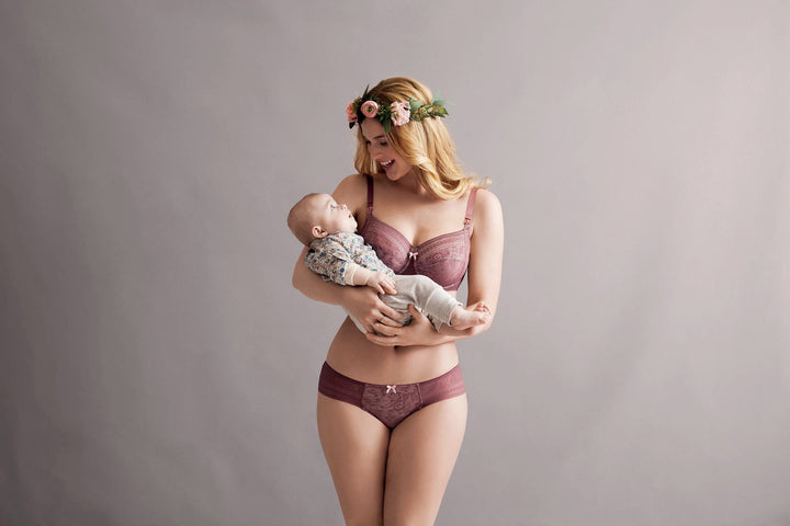 FLEUR - Underwire Nursing Bra - Berry - Sheer Essentials Lingerie & Swim