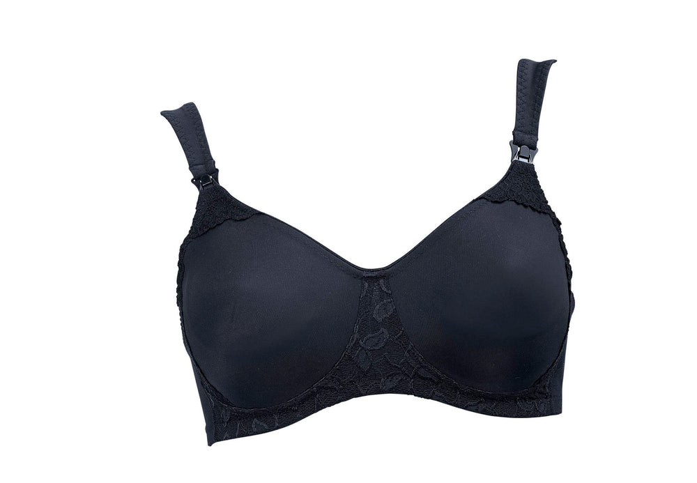 Microfibre Wireless Nursing Bra - Black - Sheer Essentials Lingerie & Swim