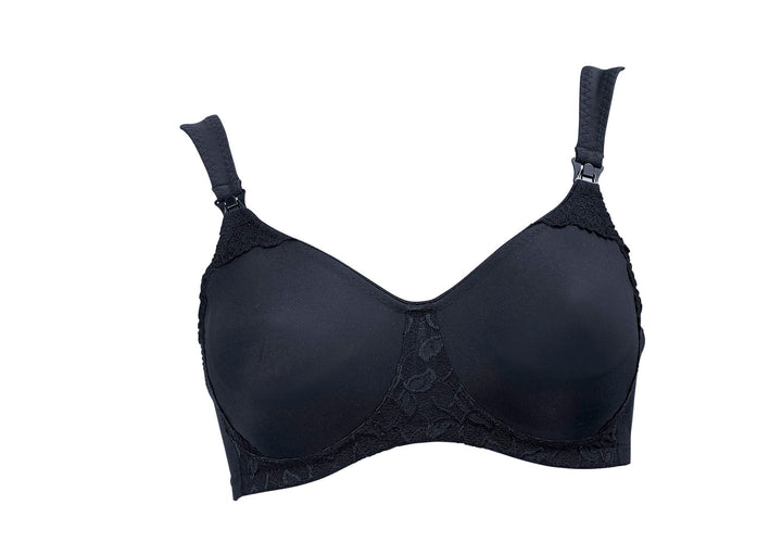 Microfibre Wireless Nursing Bra - Black - Sheer Essentials Lingerie & Swim