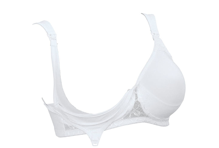 Microfibre Wireless Nursing Bra - White - Sheer Essentials Lingerie & Swim