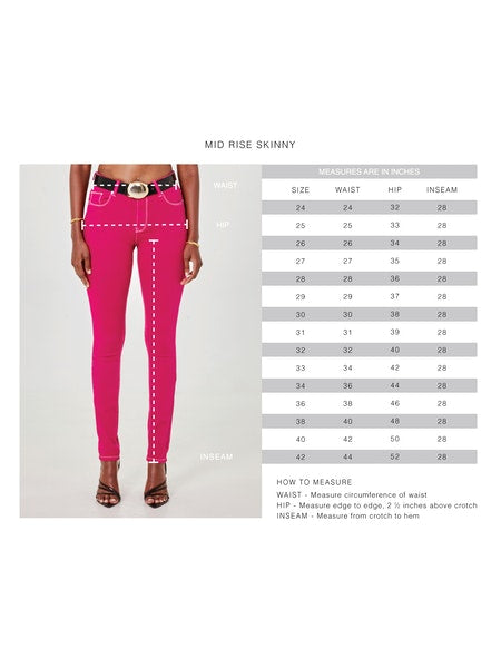 Blair Mid-Rise Skinny Jeans - Orchid Flower