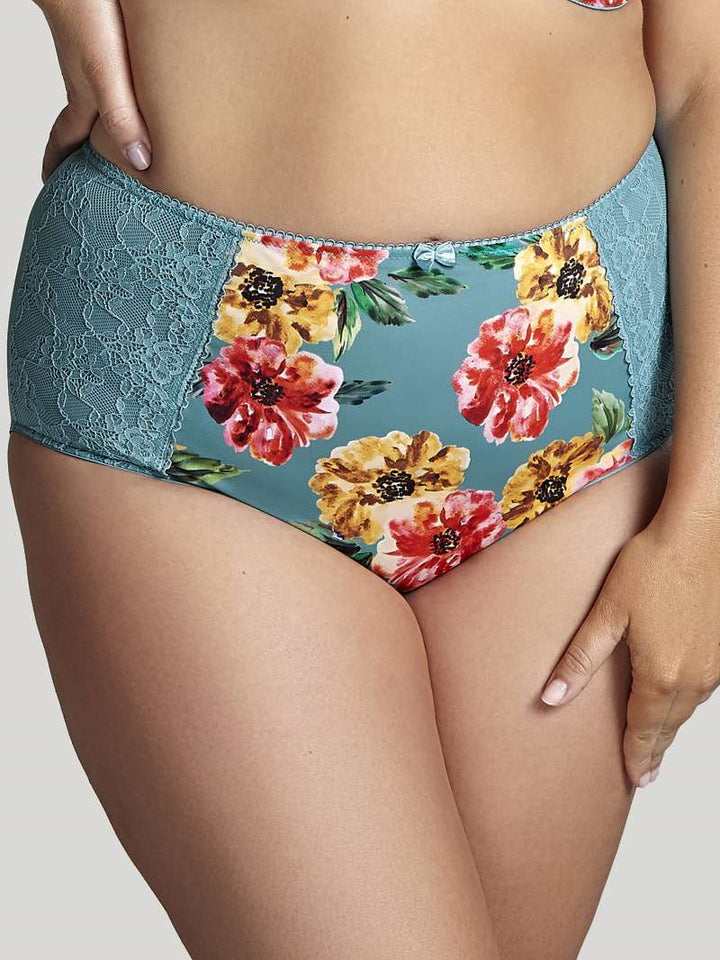 Chi Chi Brief - Turq. Floral