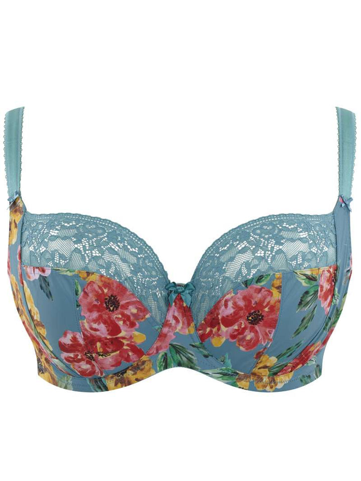 Chi Chi Balconnet Underwire Bra - Turq. Floral