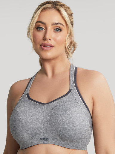 Non-Padded Active Sports Bra - Charcoal Marl
