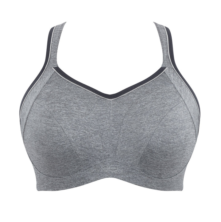 Non-Padded Active Sports Bra - Charcoal Marl