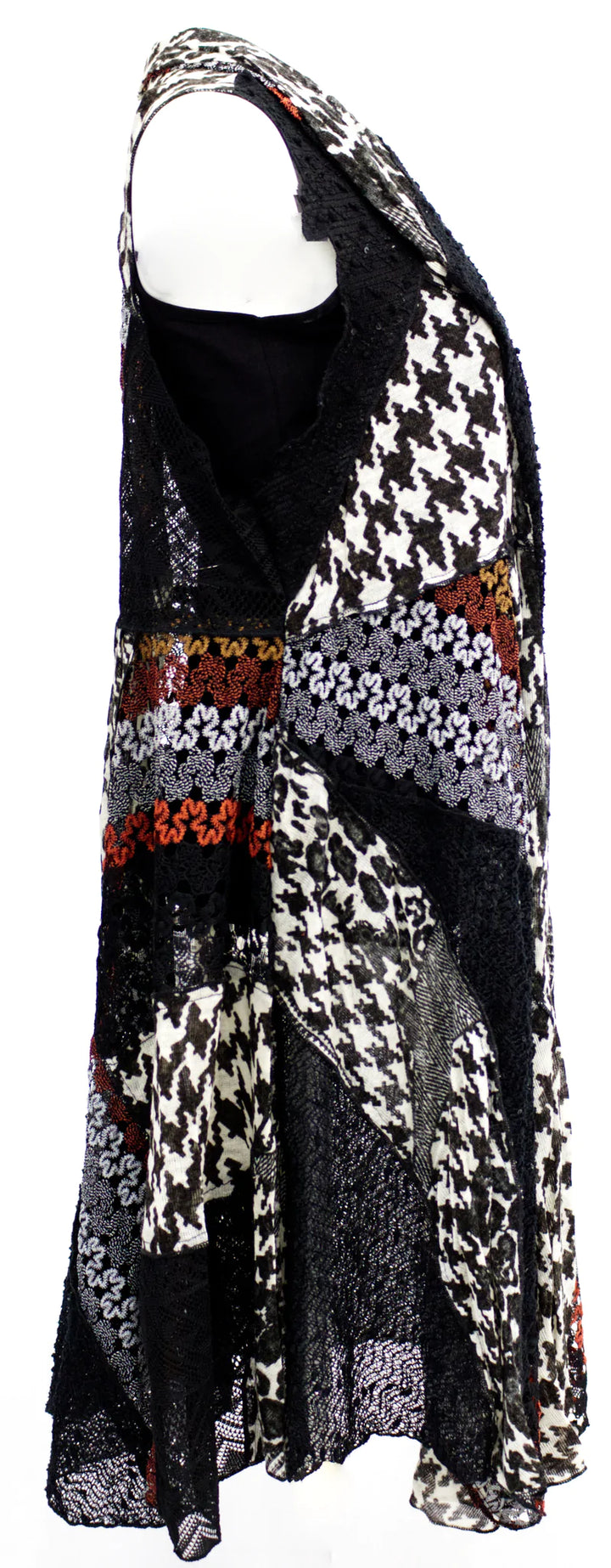 Woven Lace Sleeveless Kimono - Size Large