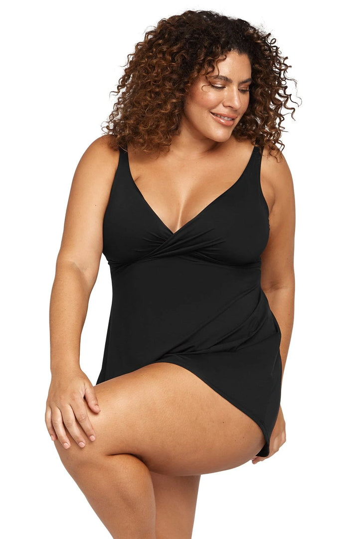 Recycled Hues Black Delacroix Swimdress