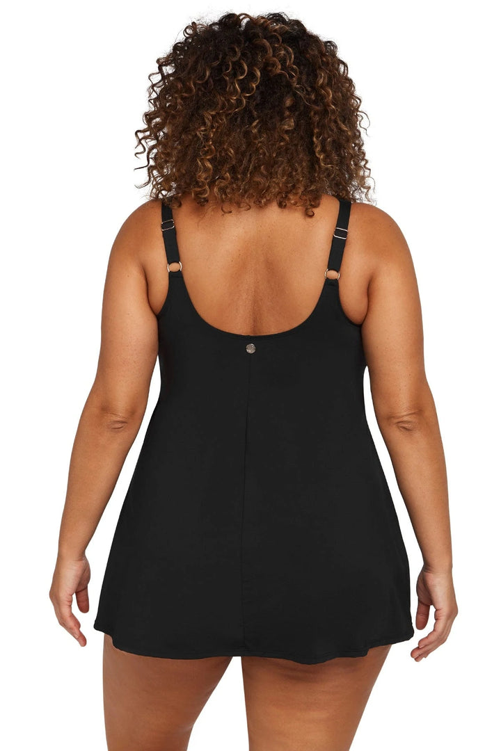 Recycled Hues Black Delacroix Swimdress