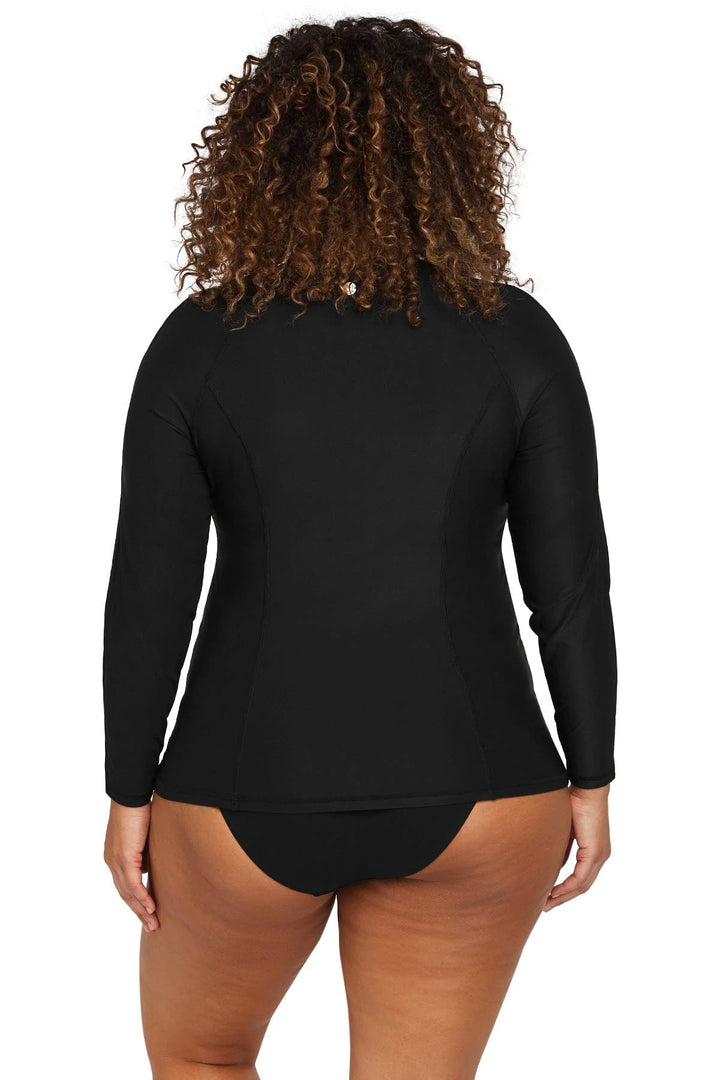 Recycled Hues Black Seurat Sunsafe Long Sleeve Top