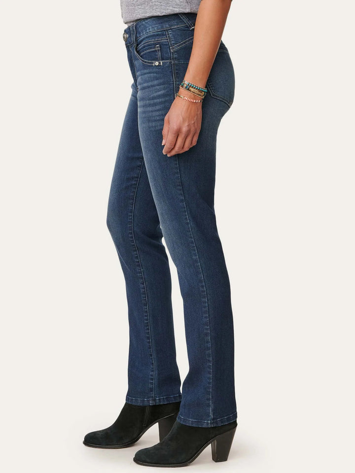 "Ab"solution® Indigo Denim Booty Lift Straight Leg Jeans - Size 6