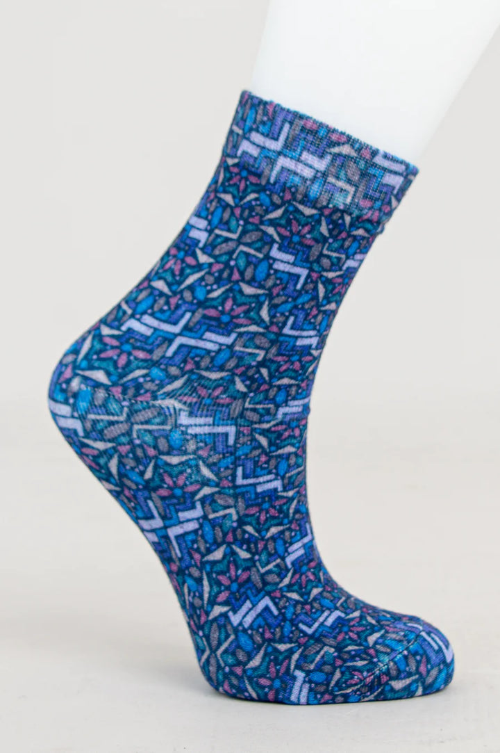 Ladies Bamboo Printed Socks