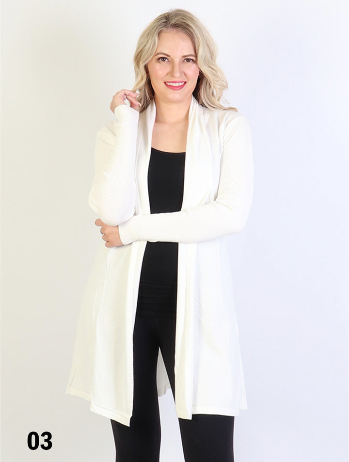 Plus Size Open Front Cardigan
